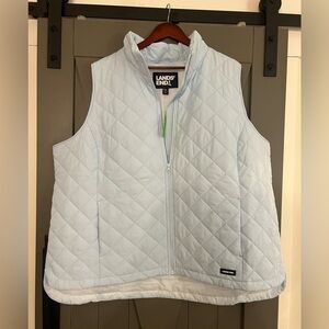 Lands End Light Blue Quilted Vest size 3X NWT